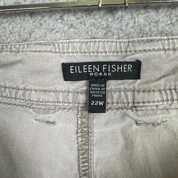Eileen Fisher Pants Womens 22W Gray Capri Crop Outdoor Coastal Resort Vacation - Picture 4 of 10
